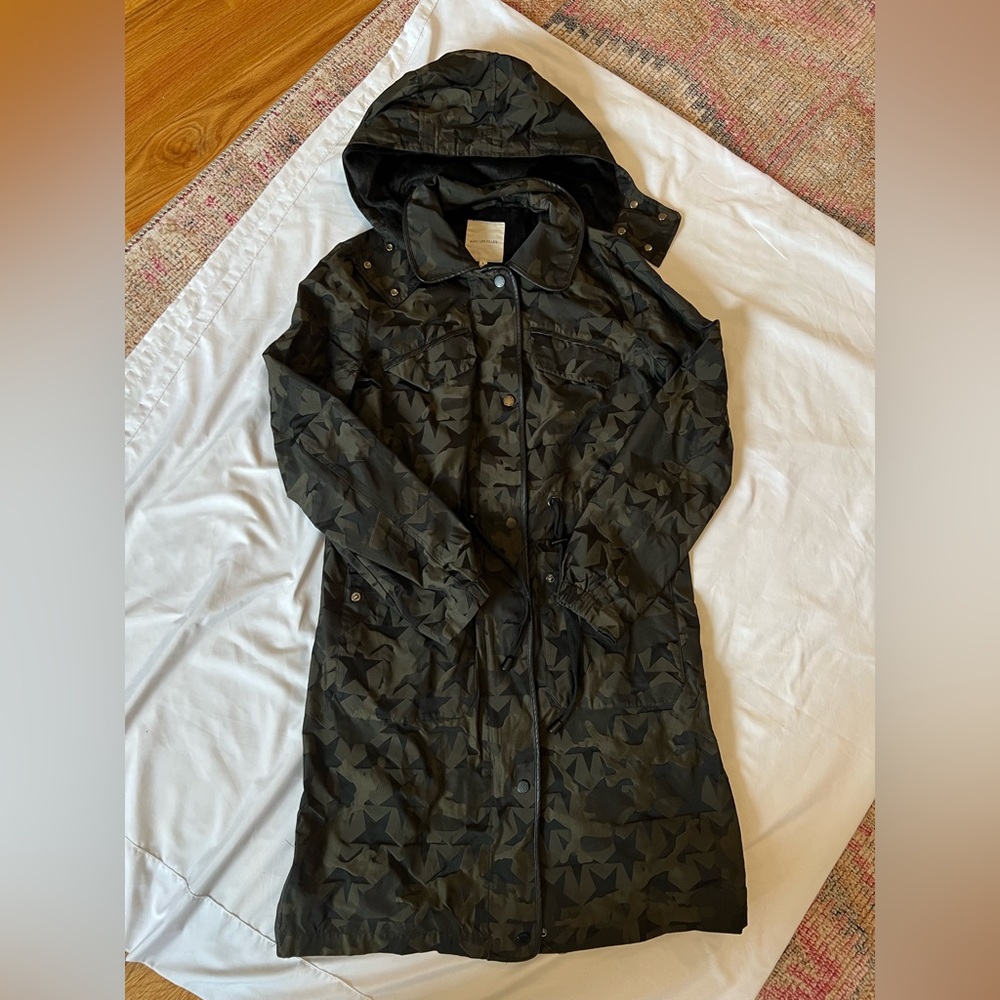 Ave clear filles camo star insulated rain jacket